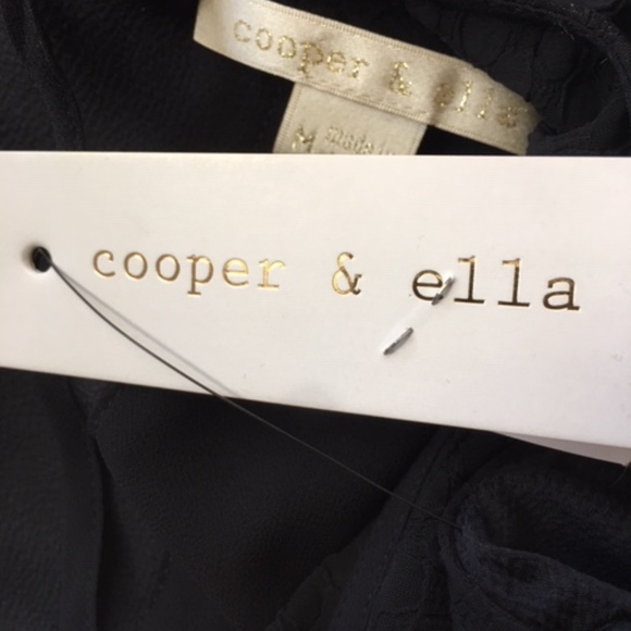 Cooper & Ella Black Crepe Draped Back Crepe Top - Picture 8 of 8